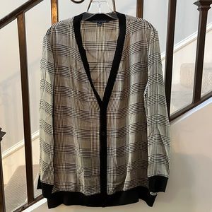 Ralph Lauren Silk Button Down Cardigan